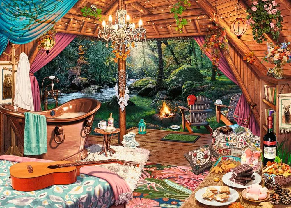 ジグソーパズル　アイリーンサイツ　enchanted retreat ラスト Amazon.com: Elena Essex Puzzles for Adults 1000 Pieces